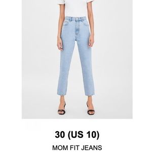 “Zara” Mom Fit Jeans